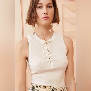 Ulla Johnson Evangeline Ribbed Tank Top S